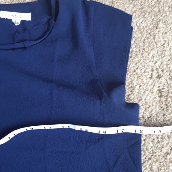 Navy cap sleeve top - Picture 2 of 3